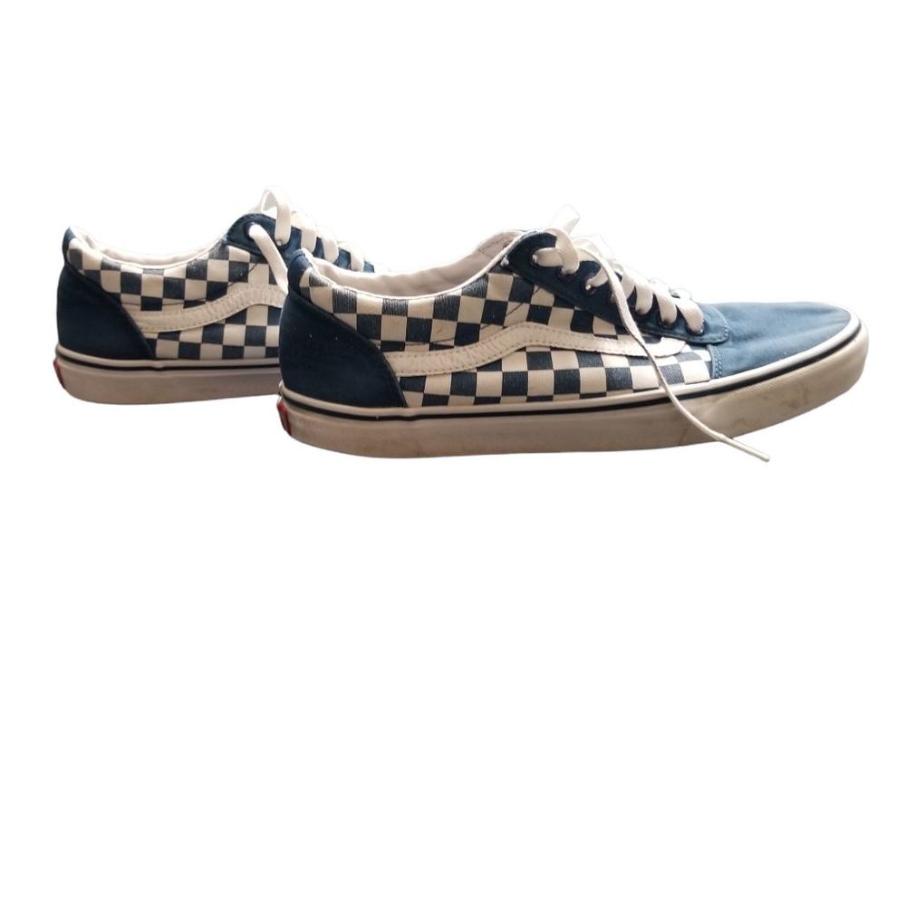 Vans Turquoise Blue Green Checkered Sneakers Shoes sz 10.5 - Picture 8 of 13